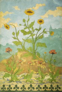 Solrosor och vallmo; Ringblommor och vallmo, 1899