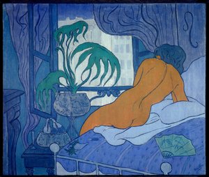 Det blå eller nakna rummet vid solfjädermålningen av Paul Ranson (1864-1909) 1891 Sön. 0,45x0,54 m Privat samling