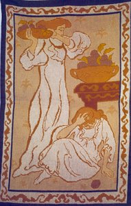 Women in White Tapestry av Paul Ranson (1864-1909) 1900-talets Paris, kommunalt museum för modern konst av Paul Elie Ranson