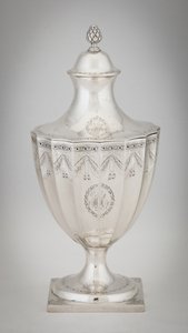 Sockerurna, ca 1795 (silver) av Paul Revere