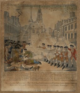 Den blodiga massakern av Paul Revere