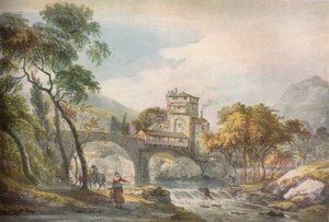 Ett klassiskt landskap, c1700-talet av Paul Sandby