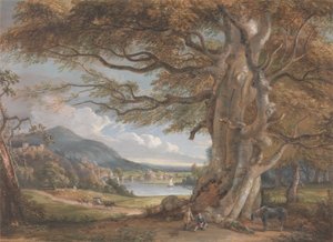 Bridgnorth (kroppsfärg, akvarell, krita och grafit på papper) av Paul Sandby