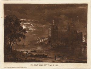 Caernarvon Castle (natt) av Paul Sandby