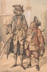 Karikatyr av George Bubb Dodington och Sir Thomas Robinson av Paul Sandby