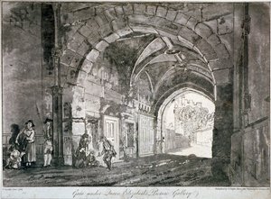 Port under drottning Elizabeths bildgalleri, Windsor Castle, Berkshire, 1812 av Paul Sandby