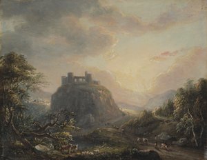 Landskap med ett slott av Paul Sandby