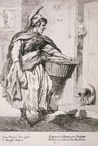 Makrillförsäljare, Cries of London, 1760 av Paul Sandby