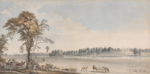 North West View of Wakefield Lodge i Whittlebury Forest, Northamptonshire av Paul Sandby