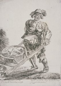 Slaktavfallsförsäljare, Cries of London, 1760 av Paul Sandby