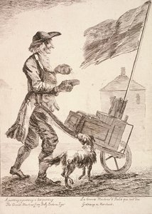 Puddingförsäljare, Cries of London, 1760 av Paul Sandby