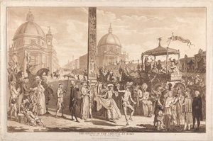 Invigningen av karnevalen i Rom av Paul Sandby