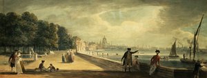 Utsikt över staden från terrassen i Somerset House av Paul Sandby