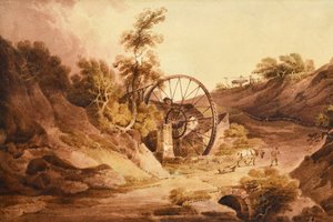 Great Wheel, Broseley Shropshire, c1803 (akvarell på papper)