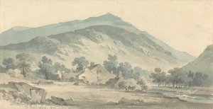 Landskap vid Beddgelert, norra Wales