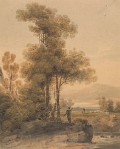 Landskap med figurer, Cromach vatten