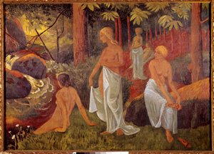 Badande målning av Paul Serusier (1863-1927) 1908 Paris, Municipal Museum of Modern Art av Paul Sérusier