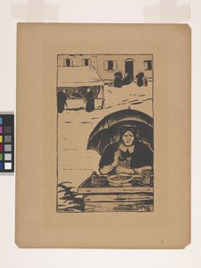 Gatuförsäljaren (färglitografi) av Paul Sérusier