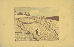 La fin du jour (Slutet på dagen) 1893 (färg litho) av Paul Sérusier