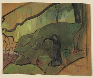 Jordens sömn (bretonsk kvinna i skogen) av Paul Sérusier