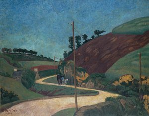 Diligensvägen på landet med en vagn av Paul Sérusier