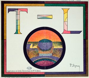 Tillämpning av Charles Henrys "Cercle Chromatique", 1889 av Paul Signac