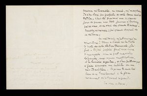 Autografbrev till Claude Monet, 21 juli 1920 av Paul Signac