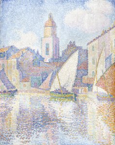 Klocktornet i Saint Tropez, 1896 av Paul Signac