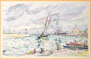 Ciboure, Saint-Jean-de-Luz, 1920 av Paul Signac