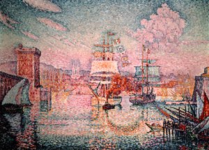 Inloppet till Marseilles hamn, 1911 av Paul Signac