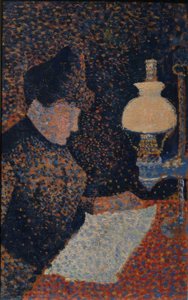 Kvinna under lampan av Paul Signac