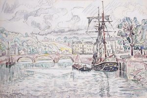 Hennebont av Paul Signac