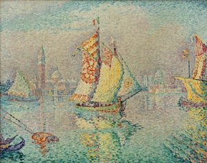 Laguna, gult segel av Paul Signac