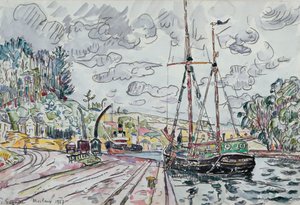 Landskap i Pontrieux, 1927 av Paul Signac