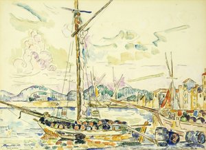 Hamnen i Saint-Tropez, av Paul Signac