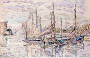 Hamnen i La Rochelle av Paul Signac