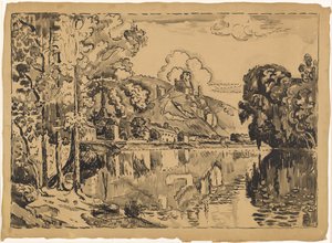 Les Andelys på en sommarmorgon av Paul Signac