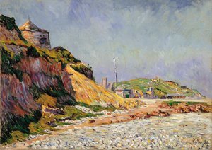 Port-en-Bessin, stranden av Paul Signac