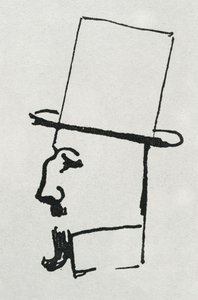 Porträtt av Félix Fénéon (bläck på papper) av Paul Signac