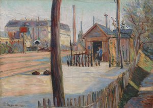 Järnvägsknutpunkt nära Bois-Colombes av Paul Signac