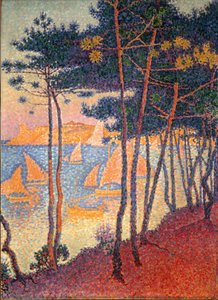Segel och tallar av Paul Signac