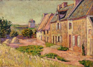 Saint-Briac, innergård i staden Hue, 1885 av Paul Signac