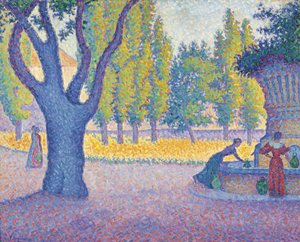 Saint-Tropez, lössfontänen, 1895. av Paul Signac