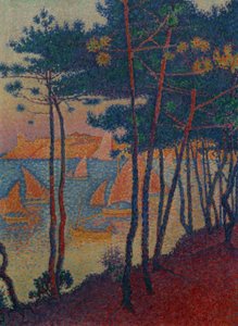 Segel och tallar av Paul Signac