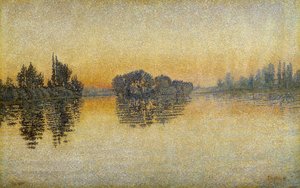 Solnedgång, Herblay av Paul Signac