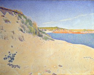 Stranden vid Saint-Briac. Op. 212 Sandstrand, 1890. av Paul Signac
