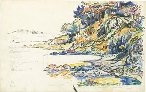 Calanquen vid Saint-Tropez av Paul Signac