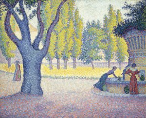 Fountain des Lices i St, 1895 av Paul Signac