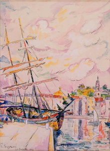 Hamnen i Saint-Tropez, 1918 av Paul Signac