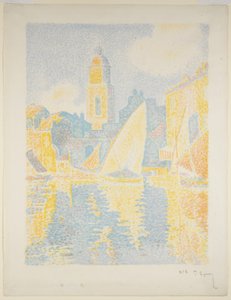 Hamnen i Saint-Tropez II av Paul Signac